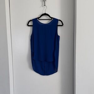 Lush Royal Blue Sheer Sleeveless blouse